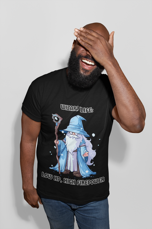 Wizard Life Dungeons and Dragons DND Unisex Heavy Cotton Tee Shirt T-Shirt - RPG, TTRPG, Roleplaying, Geek, Nerd