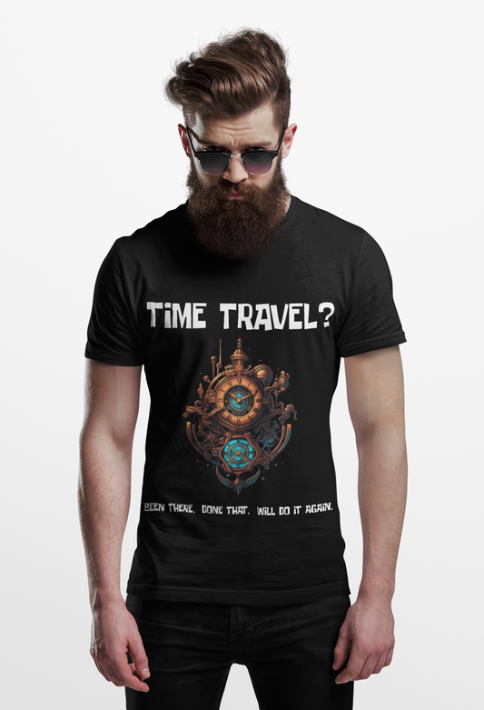 Time Travel Funny Mystical Unisex Heavy Cotton Tee Shirt - Unique Steampunk Design for Dreamers, Geek, Nerd, Science, Tech, Cyberpunk