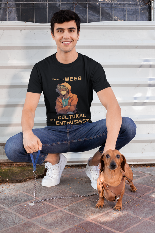 Cultural Enthusiast Unisex Heavy Cotton Tee Shirt - I'm Not a Weeb Graphic T-Shirt, Shonen Anime, Geek, Nerd