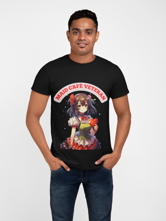 Cute Kawaii Anime Maid Café Veteran Unisex Heavy Cotton Tee Shirt - Graphic T-Shirt, Weeb, Otaku, Geek, Nerd