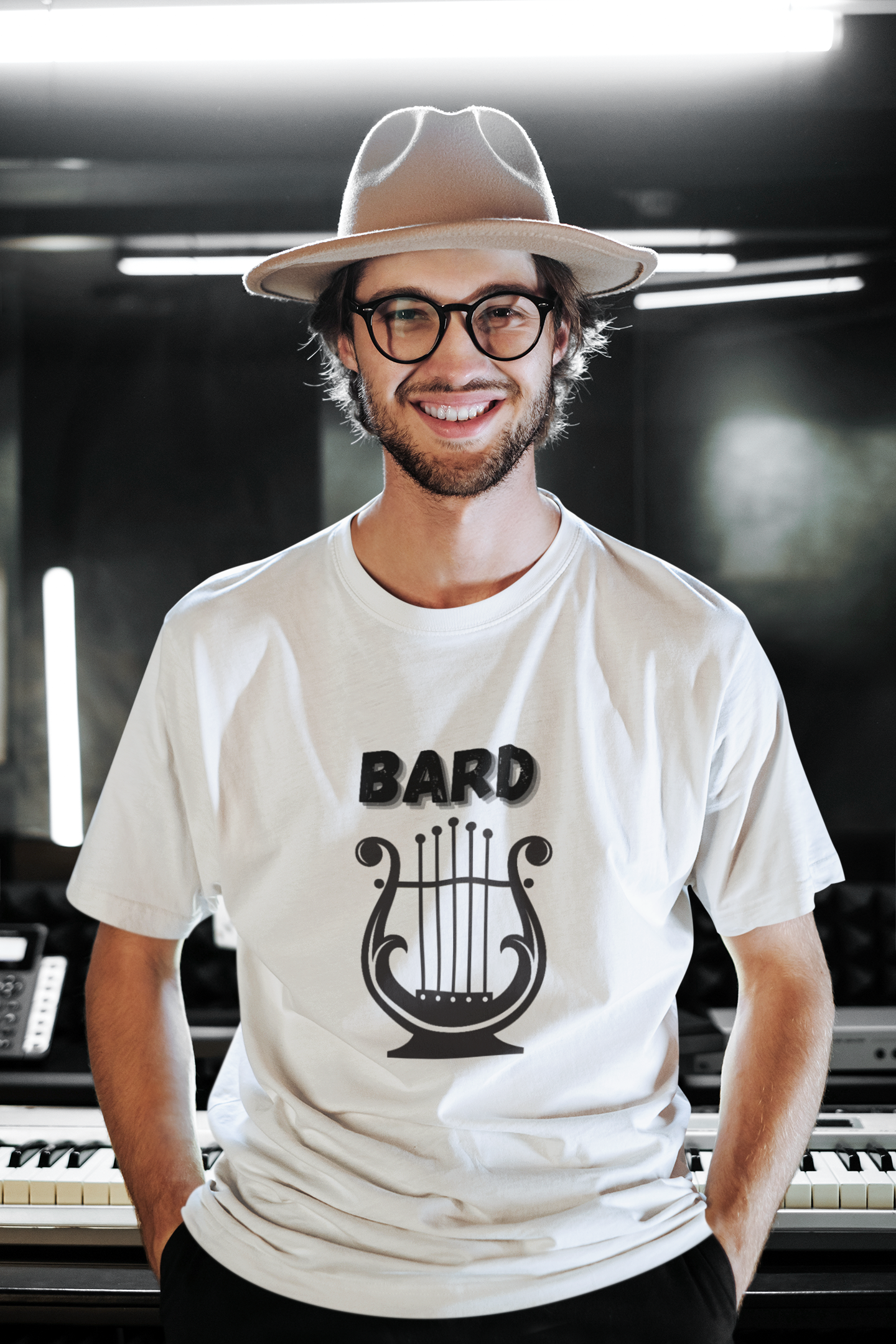 Bard Icon Symbol Dungeons and Dragons DND Unisex Heavy Cotton Tee Shirt T-Shirt - RPG, TTRPG, Roleplaying, Geek, Nerd