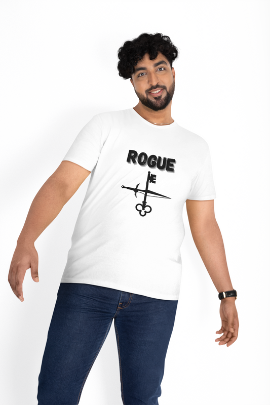 Rogue Icon Symbol Dungeons and Dragons Unisex Heavy Cotton Tee Shirt T-Shirt - RPG, TTRPG, Roleplaying, Geek, Nerd