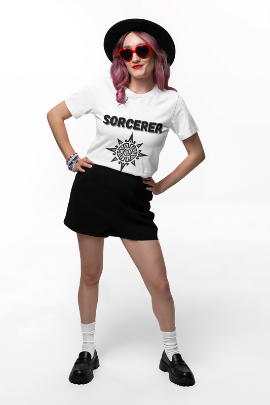 Sorcerer Icon Symbol Dungeons and Dragons DND Unisex Heavy Cotton Tee Shirt T-Shirt - RPG, TTRPG, Roleplaying, Geek, Nerd