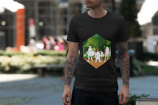 Adventurer's Quest D20 Outline Dungeons and Dragons DND Unisex Heavy Cotton Tee Shirt T-Shirt - RPG, TTRPG, Roleplaying, Geek, Nerd