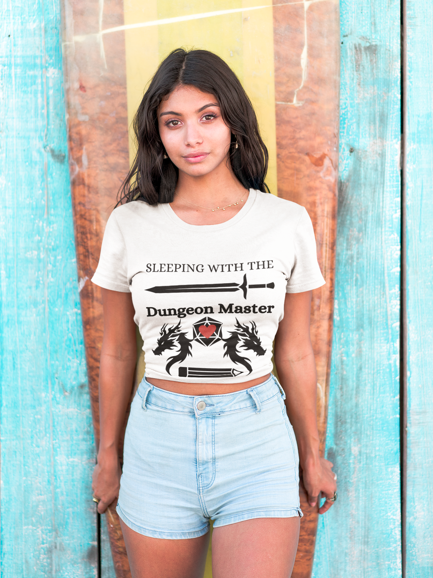 Sleeping with the Dungeon Master Dungeons and Dragons DND Unisex Heavy Cotton Tee Shirt T-Shirt - RPG, TTRPG, Roleplaying, Geek, Nerd