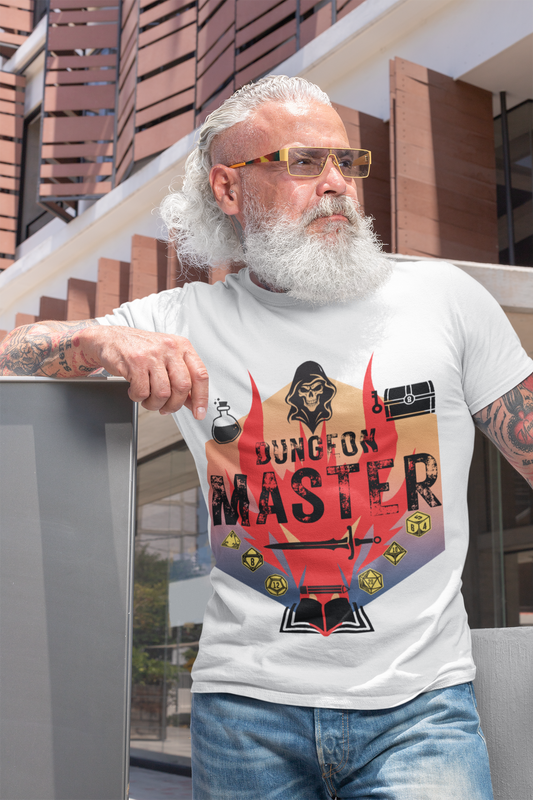 Dungeon Master Unisex 100% Heavy Cotton DND Tee Shirt - RPG, TTRPG, Roleplaying, Geek, Nerd