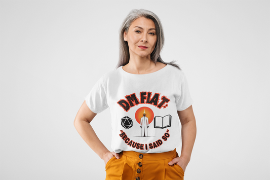 DM Fiat Because I Said So Unisex Heavy Cotton Tee Shirt - Perfect for D&D Lovers, RPG, TTRPG, Roleplaying, DND, Geek, Nerd
