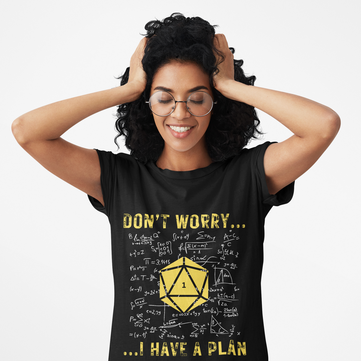 Funny Math Dungeons and Dragons DND Unisex Heavy Cotton Tee Shirt - "Don't Worry... I Have a Plan", T-Shirt, RPG, TTRPG, Roleplaying, Geek, Nerd