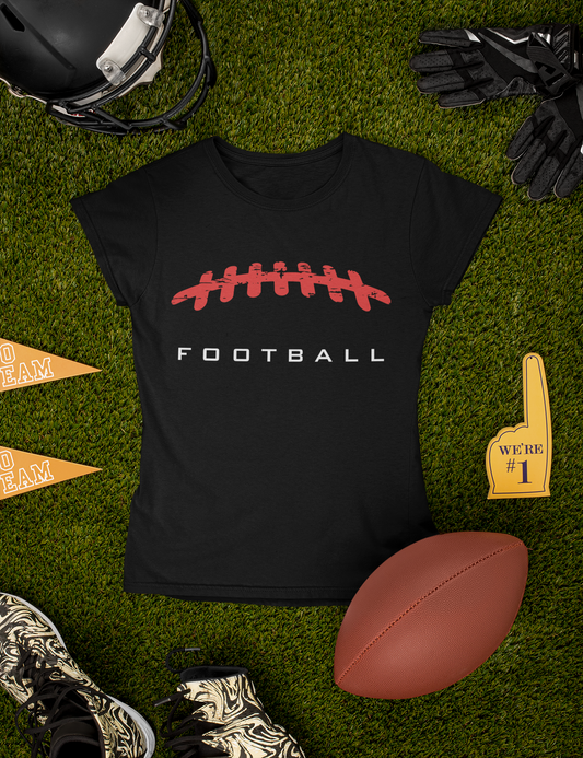 American Football Laces Unisex Heavy Cotton Tee, Perfect for Game Day, Sports Fans, Casual Wear, Gifts for Him, Birthdays, Tailgating