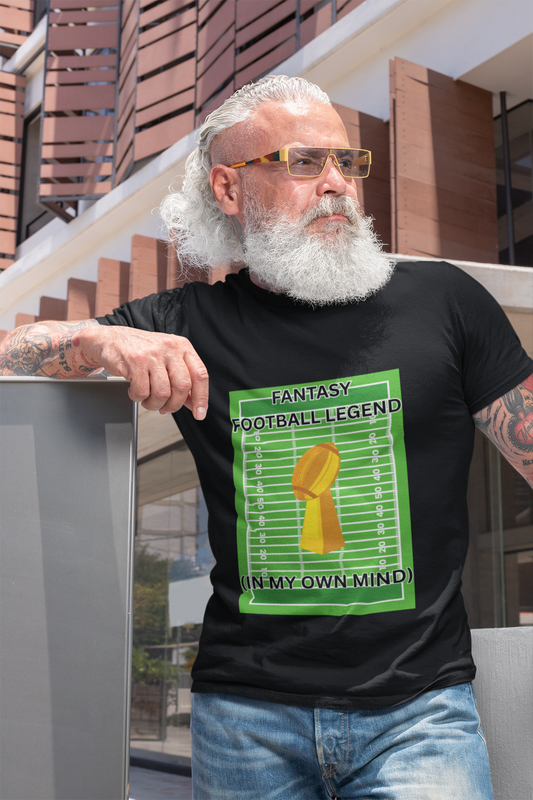 Funny Fantasy Football Legend Tee, Custom Graphic Shirt, Unisex Sportswear, Gift for Sports Fans, Ideal for Game Days, League Events, Summer Wear