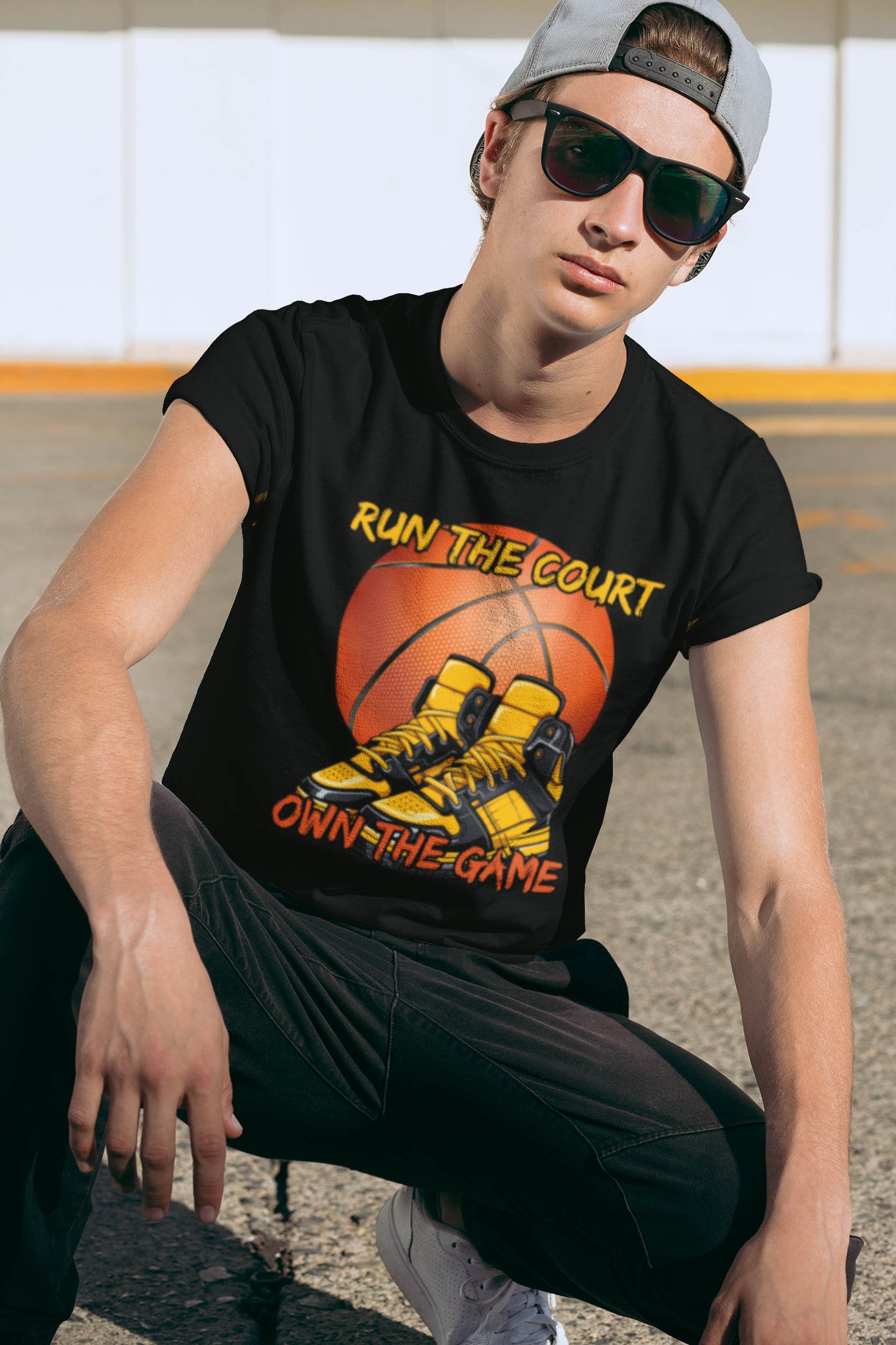 'Run The Court, Own The Game' Basketball Motivational Tee, Athletic Gift, Sports Shirt, Workout Apparel, Team Spirit Wear, Game Day Outfit