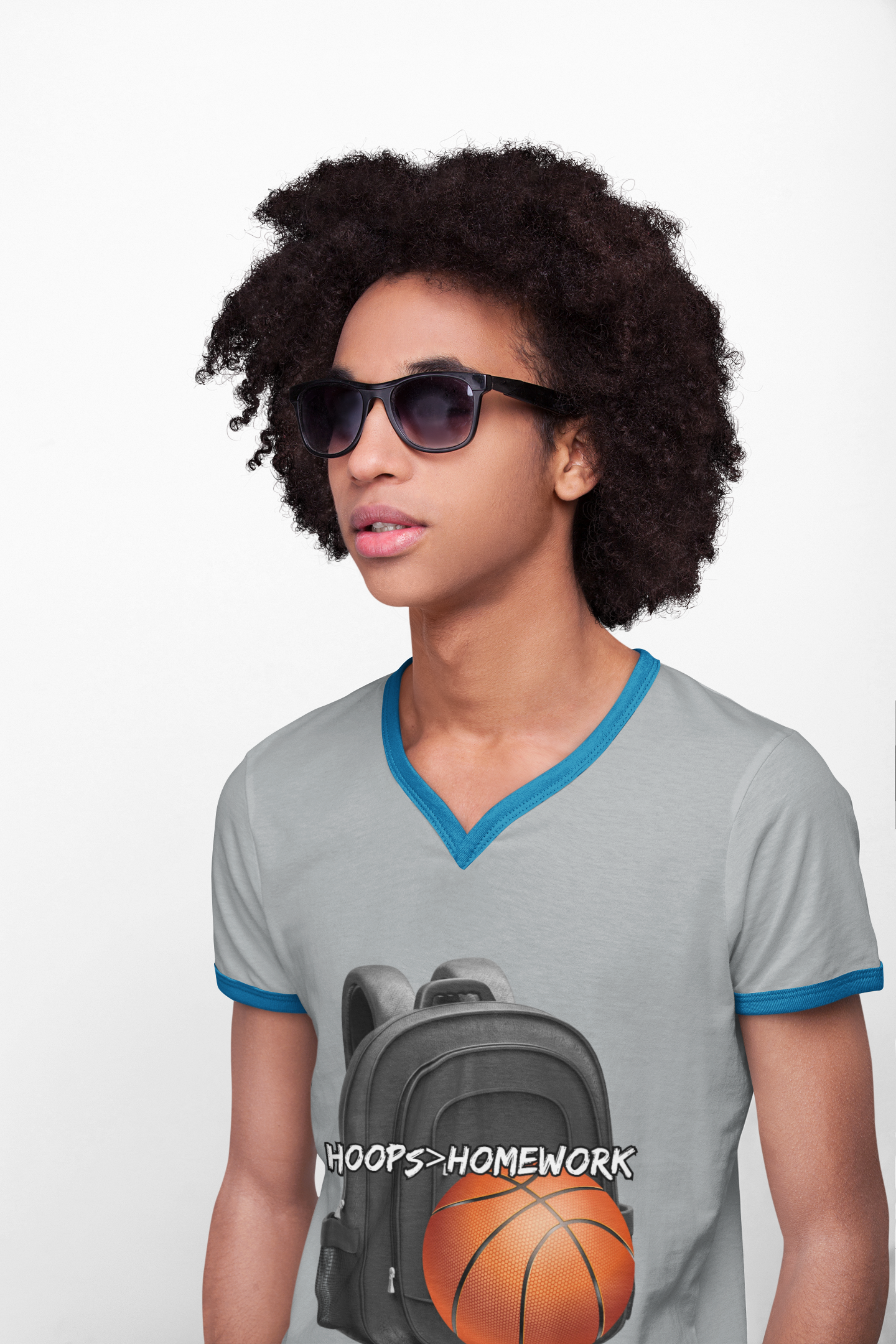 Basketball Tee: Hoops Over Homework, Unisex Cotton Shirt for Sports Lovers, Perfect for Students, Birthday Gift, Game Day Wear