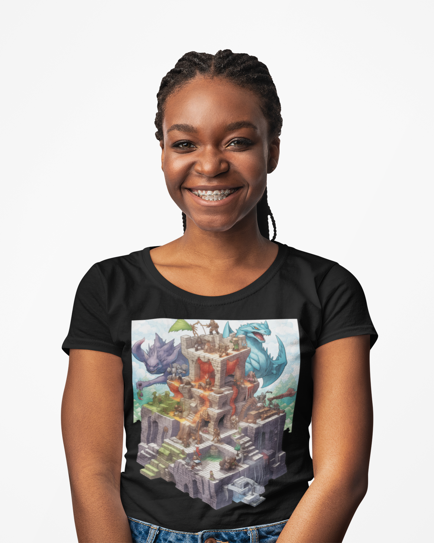Dungeons and Isometric Dragons Fantasy Adventure Unisex Heavy Cotton Tee, Video Game Shirt, Graphic Tee, Gamer Gift, Casual Wear, Unique T-Shirt, DND, RPG, TTRPG, Geek, Nerd