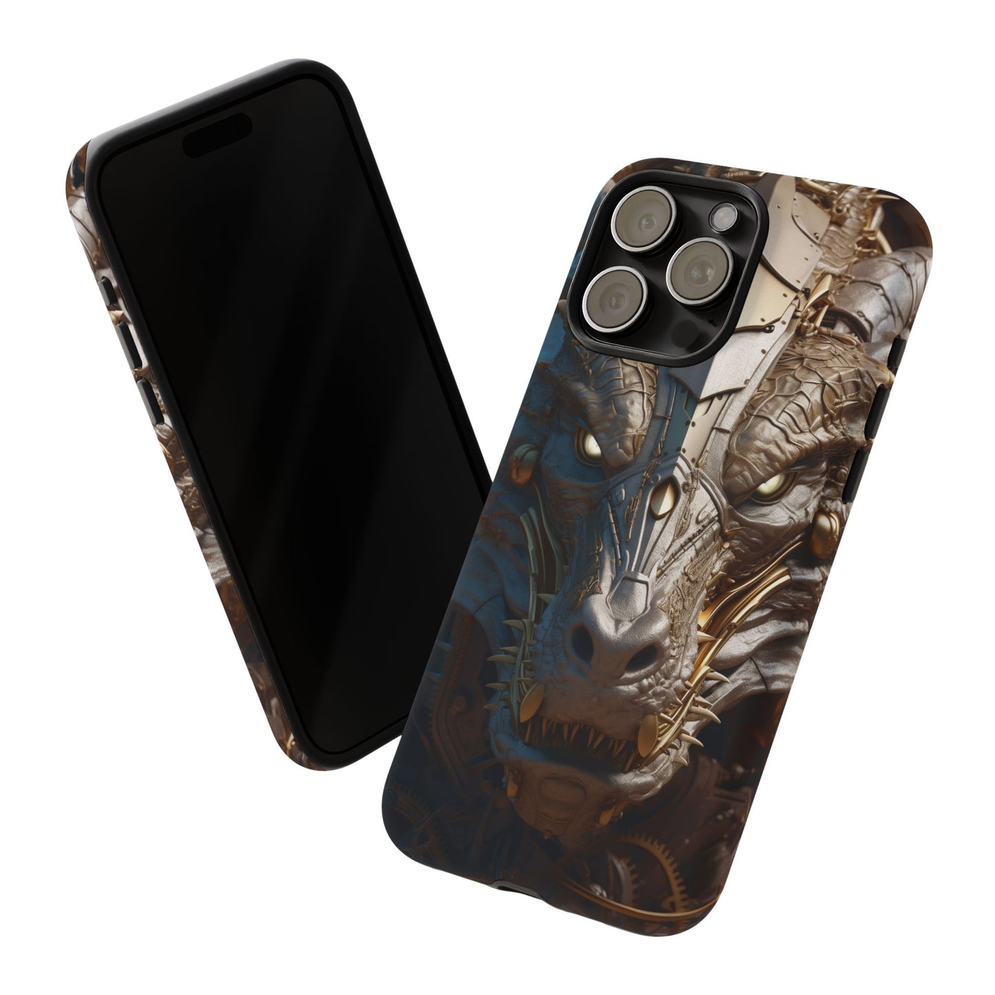 Hyper Realistic 3D Design Clockwork Dragon Phone Case - For Fantasy Lovers, D&D, RPG, TTRPG, Geek, Nerd
