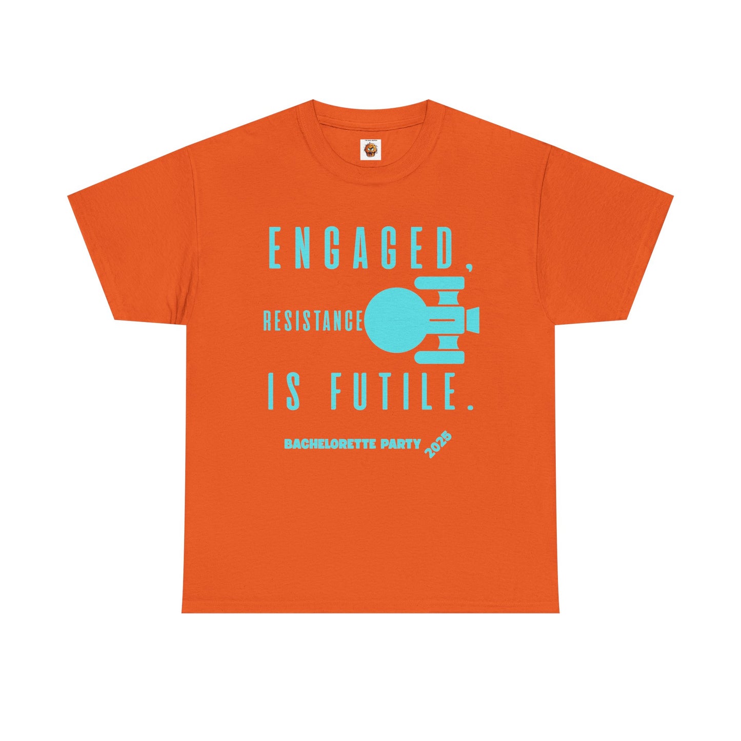 Engaged Resistance Is Futile Unisex Heavy Cotton Tee - Perfect for Bachelorette Parties 2025, Wedding, Engagement, Star Trek, Sci-Fi, Geek, Nerd