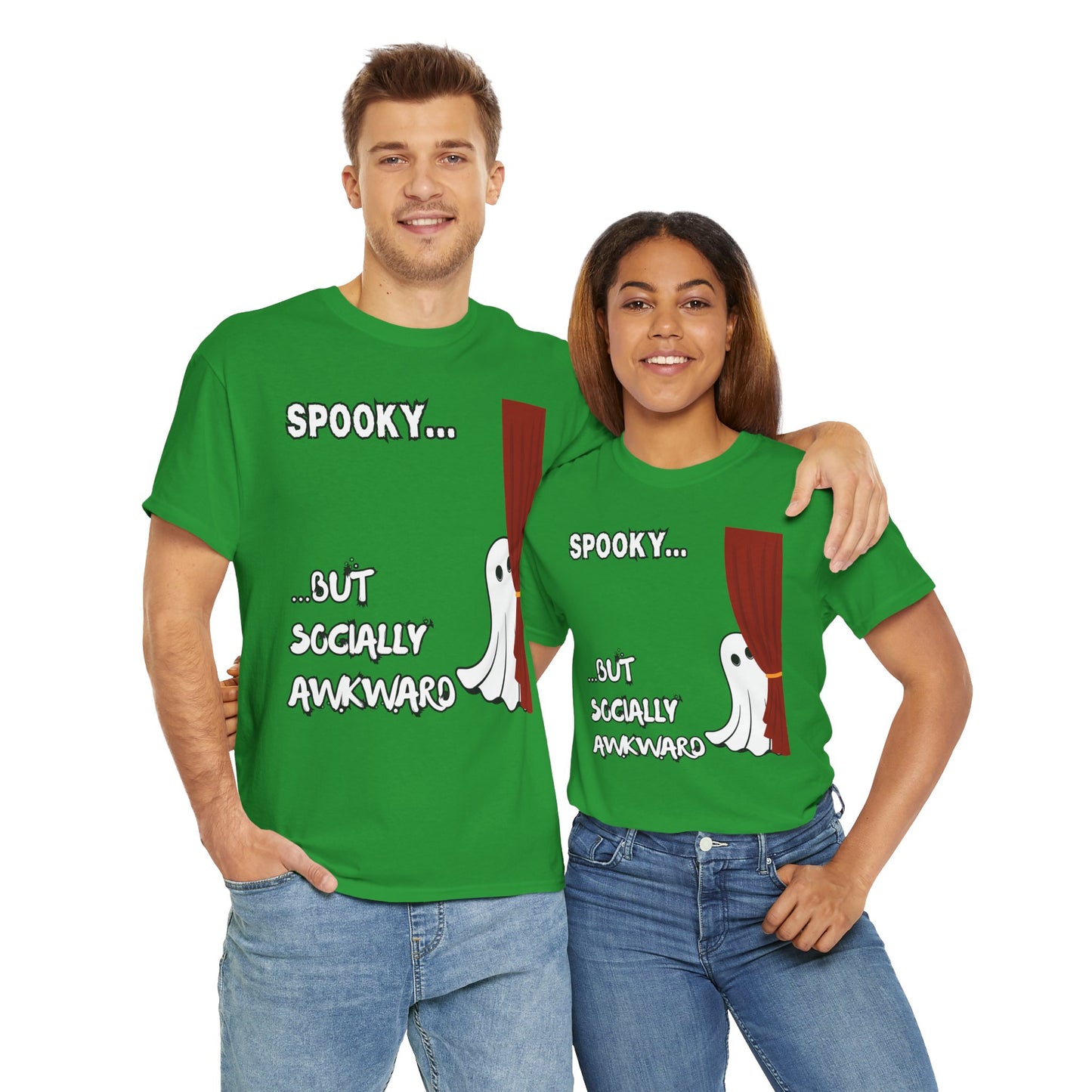 Funny Ghost Graphic Tee, Comfortable Unisex T-Shirt, Perfect for Halloween, Casual Wear, Gift for Friends, Scary, Creepy, Gothic, Geek, Nerd