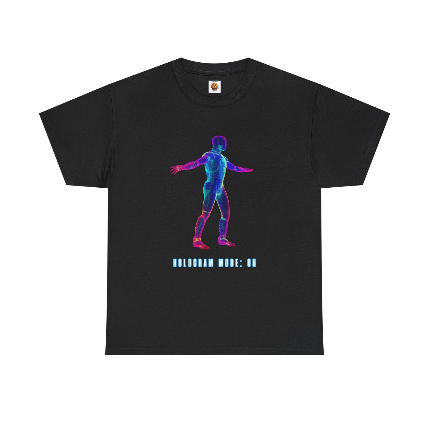 3D Futuristic Hologram Tee Shirt - Unisex Heavy Cotton T-Shirt, Retro Graphic Tee, Unique Gift, Sci-Fi Outfits, Geek, Nerd