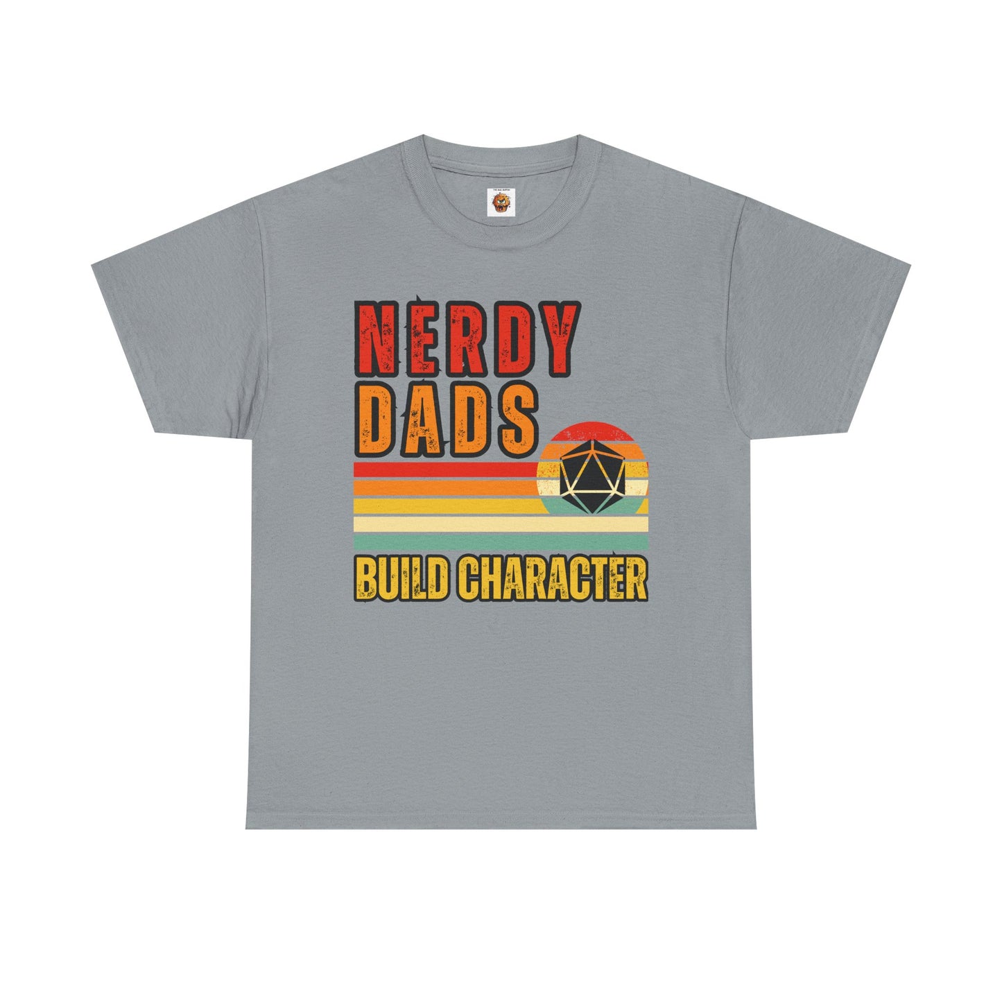 Funny 'Nerdy Dads Build Character' Tee - Perfect Gift for Father's Day, Casual Days, Parenting Humor, Unisex Cotton Shirt, Family Fun, Father, Dad, DND, RPG, TTRPG, Geek, Nerd