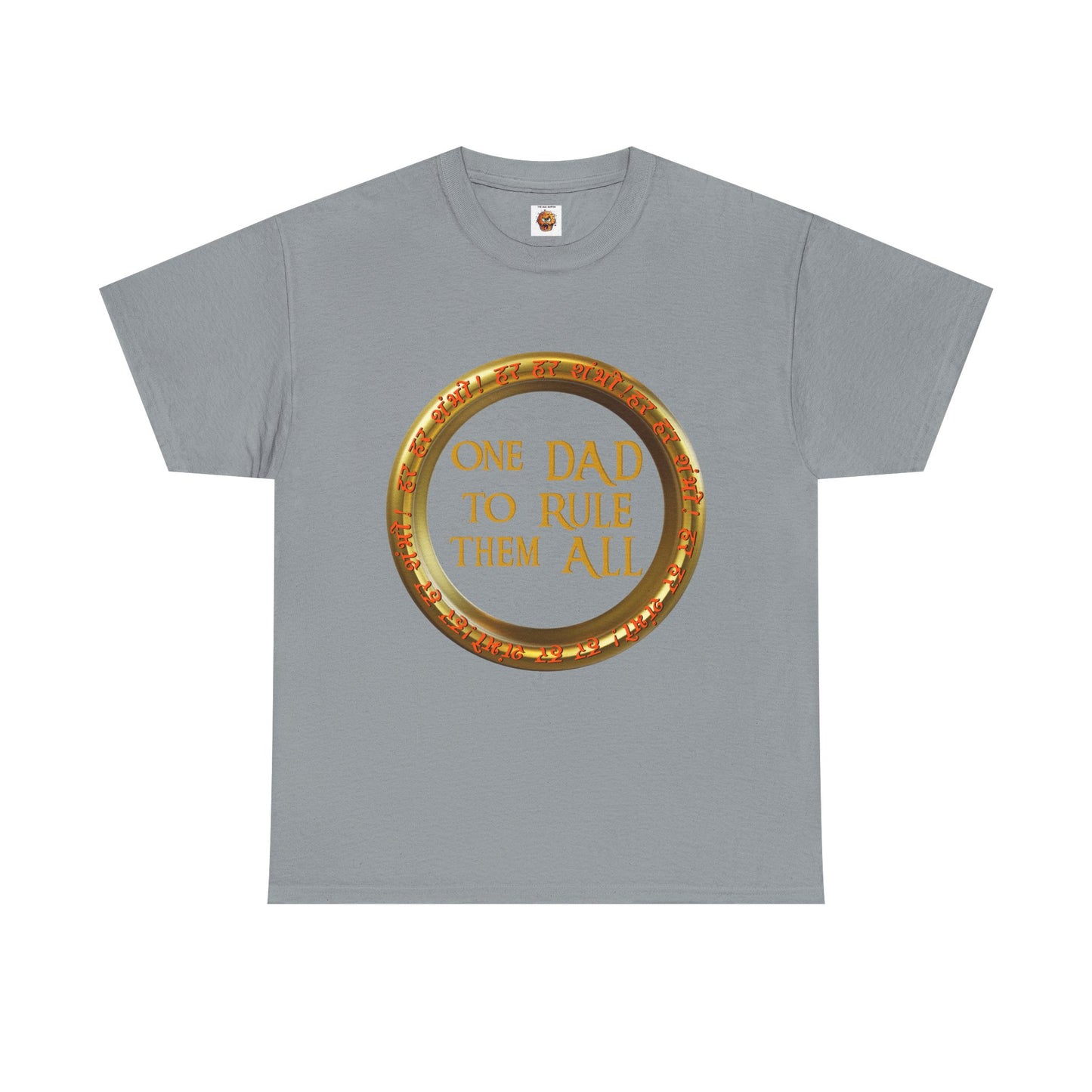 LOTR Themed 'One Dad To Rule Them All' Unisex Tee, Funny Gift for Father's Day, Parent Humor Shirt, Geeky Menswear, Unique Family T-Shirt, Birthday Gift, Fantasy, DND, RPG, TTRPG, Geek, Nerd