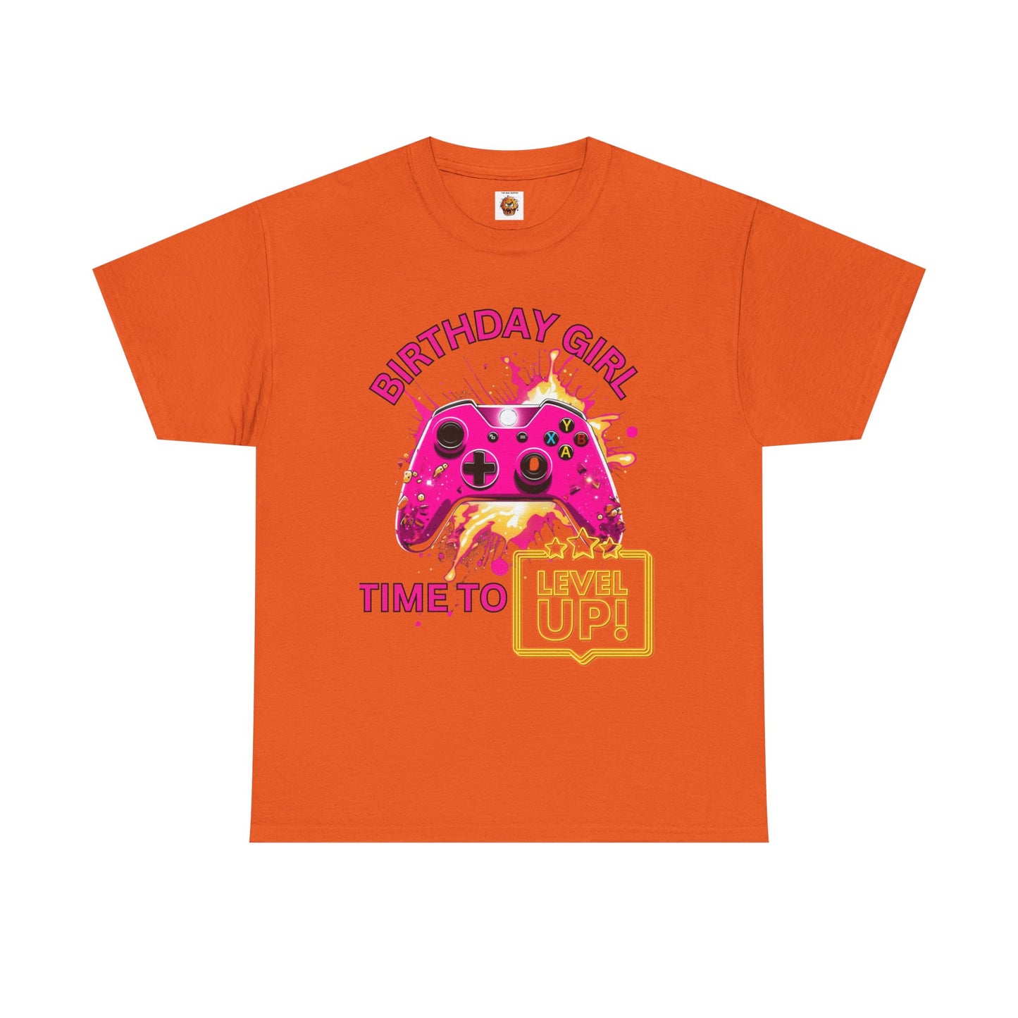 Happy Birthday Girl Gaming Tee Shirt T-Shirt - Time to Level Up, Gamer, Gaming, Video Games, Great For Gamer Girls, Women, Ladies, Geek, Nerd
