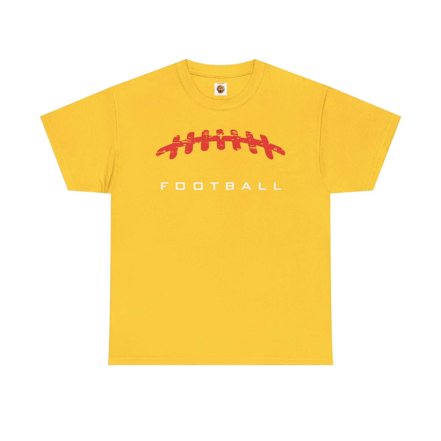American Football Laces Unisex Heavy Cotton Tee, Perfect for Game Day, Sports Fans, Casual Wear, Gifts for Him, Birthdays, Tailgating