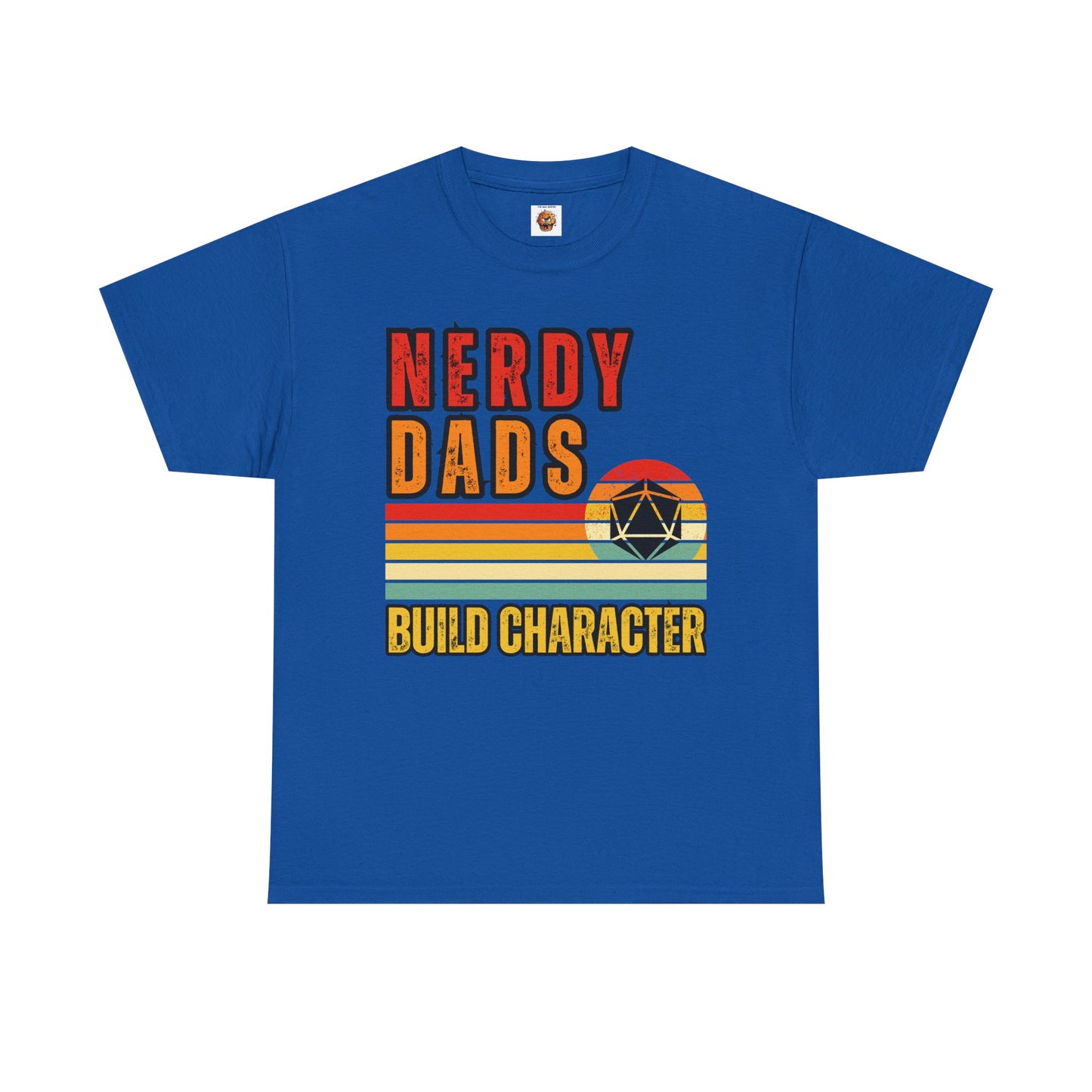 Funny 'Nerdy Dads Build Character' Tee - Perfect Gift for Father's Day, Casual Days, Parenting Humor, Unisex Cotton Shirt, Family Fun, Father, Dad, DND, RPG, TTRPG, Geek, Nerd