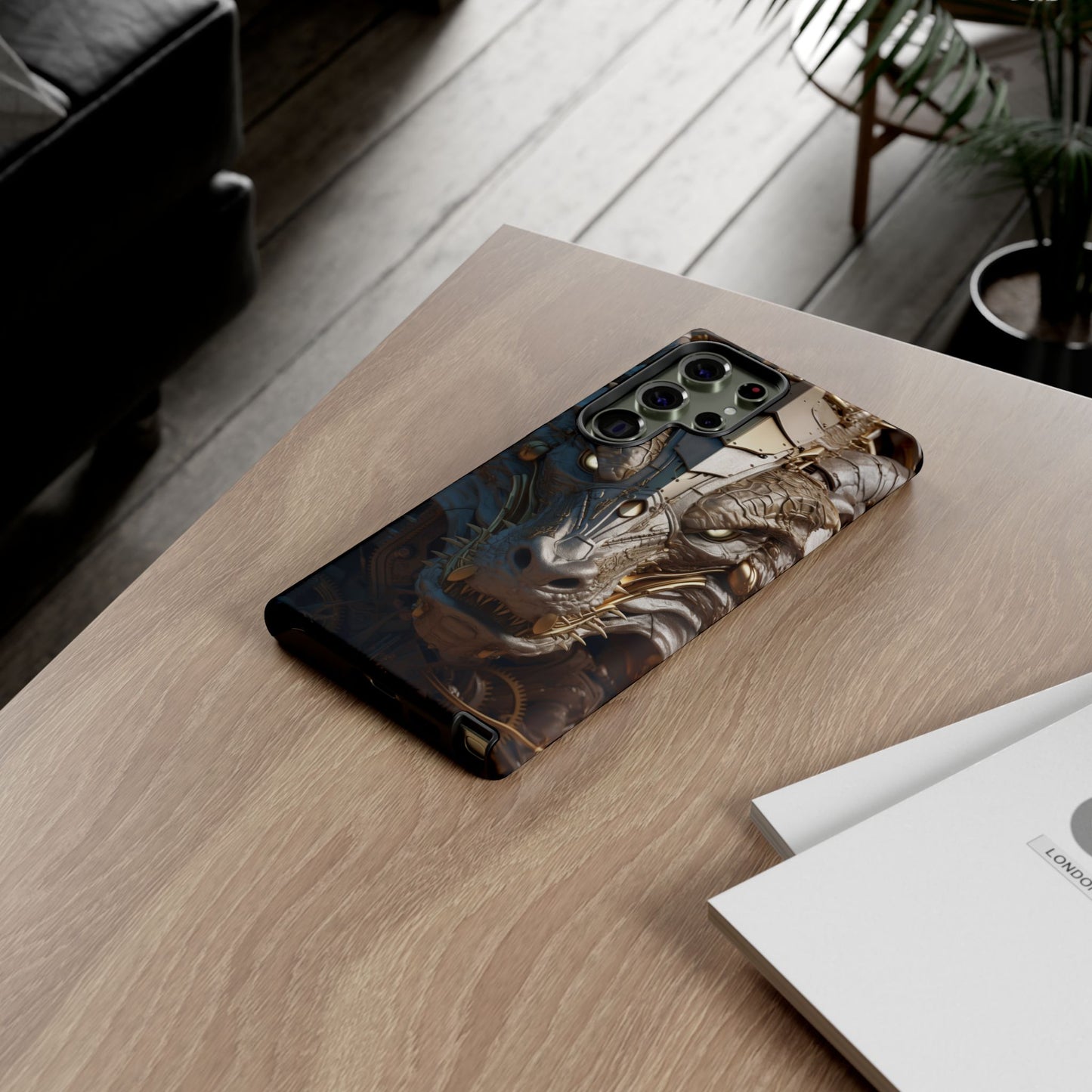 Hyper Realistic 3D Design Clockwork Dragon Phone Case - For Fantasy Lovers, D&D, RPG, TTRPG, Geek, Nerd