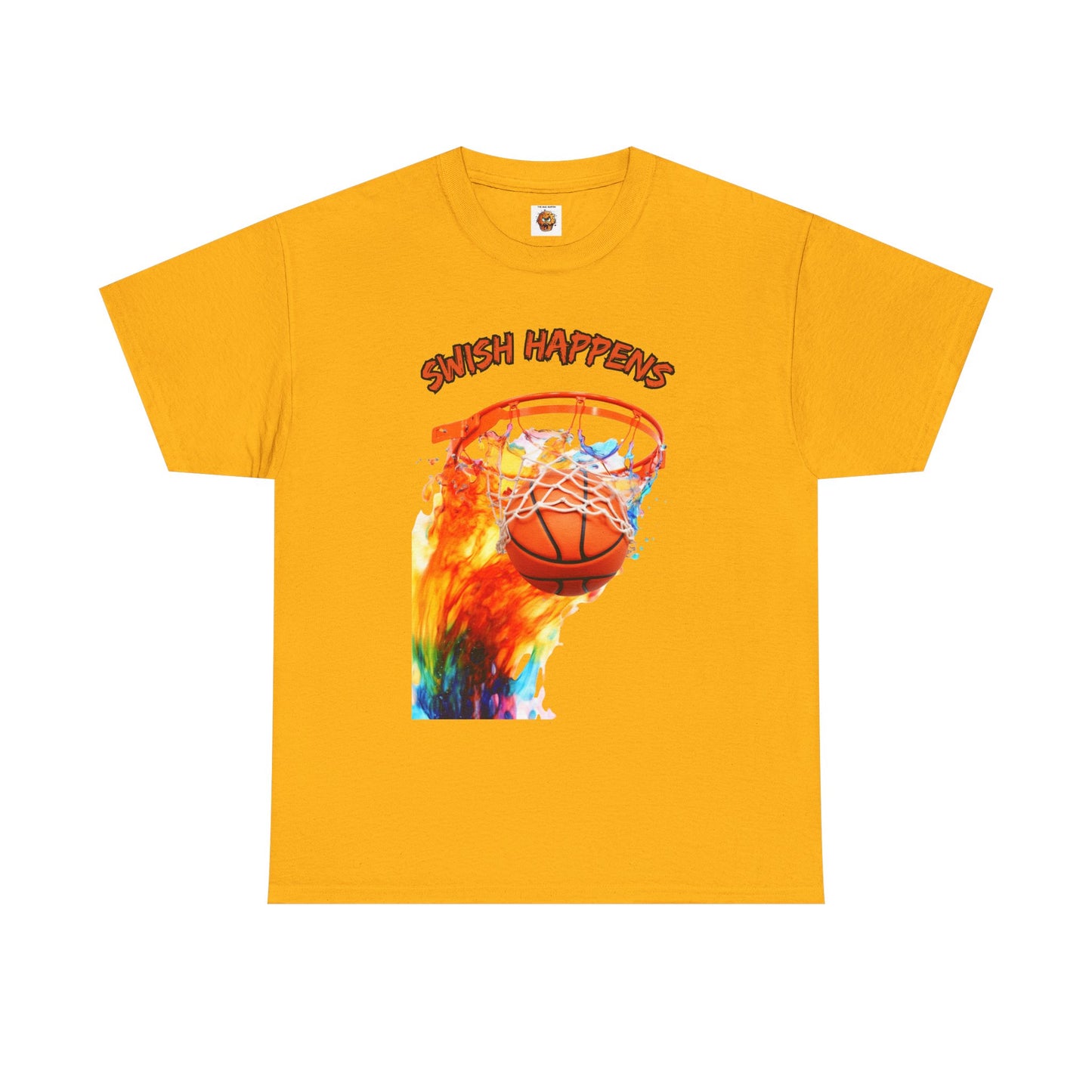 Nothing But Net Colorful Basketball Tee - 'Swish Happens' Unisex Shirt, Sportswear, Gift for Athletes, Casual Outfit, Game Day Apparel, Hoops