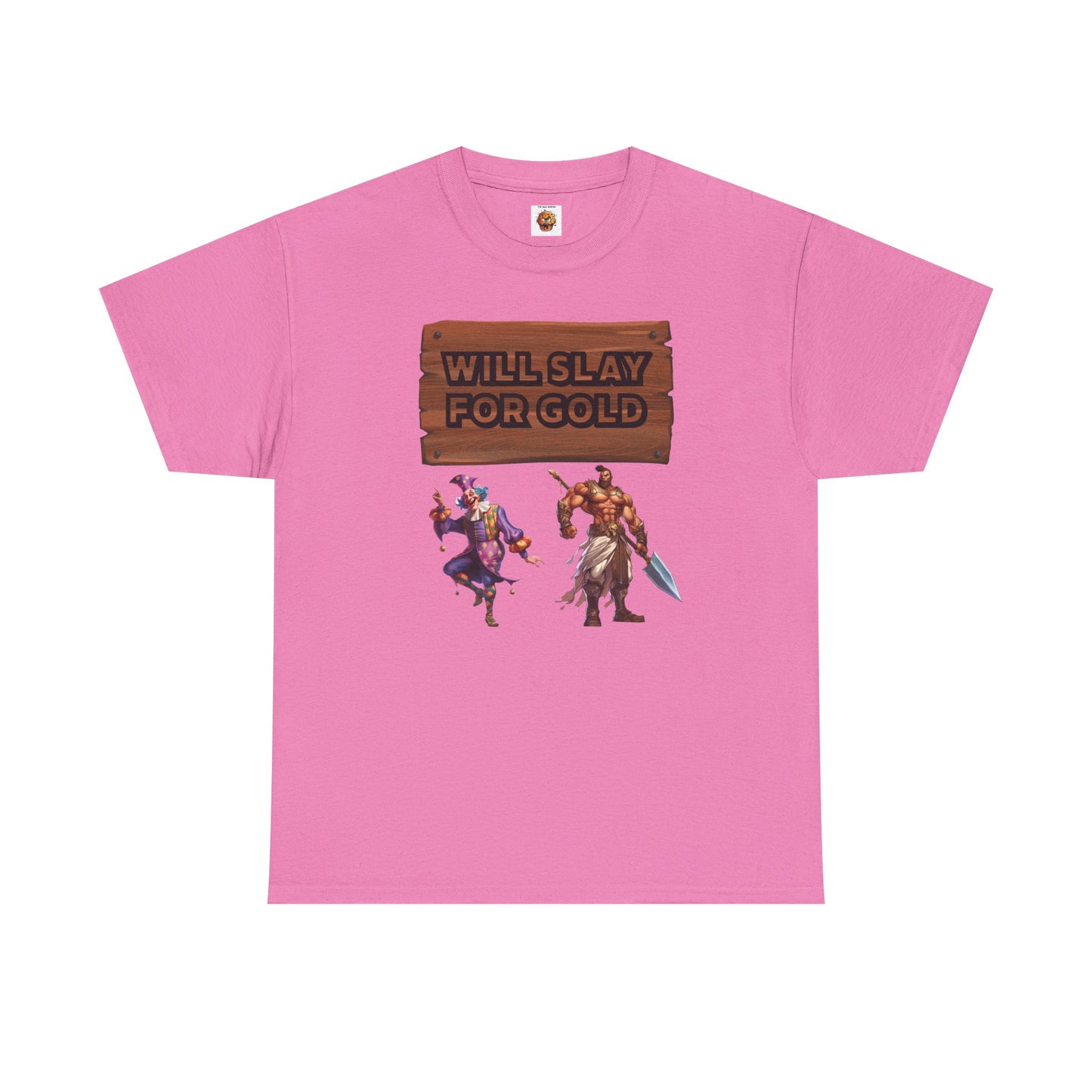 Funny Unisex Gamer Tee - "Will Slay for Gold" - Fun Gift for Gamers, Casual Wear, Birthday Tee, Gaming Night Shirt, Fantasy Apparel, DND, RPG, TTRPG, Geek, Nerd