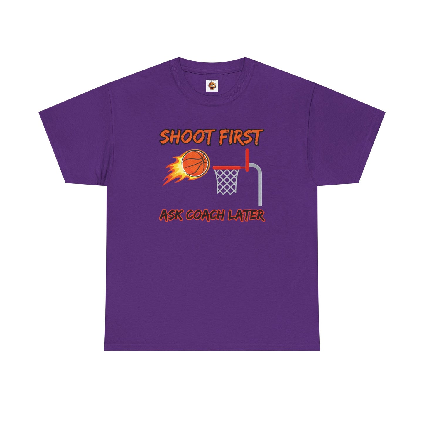 'Shoot First Ask Coach Later' Shirt Basketball Motivational T-Shirt - Unisex Athletic Tee,, Sportswear, Gift for Players