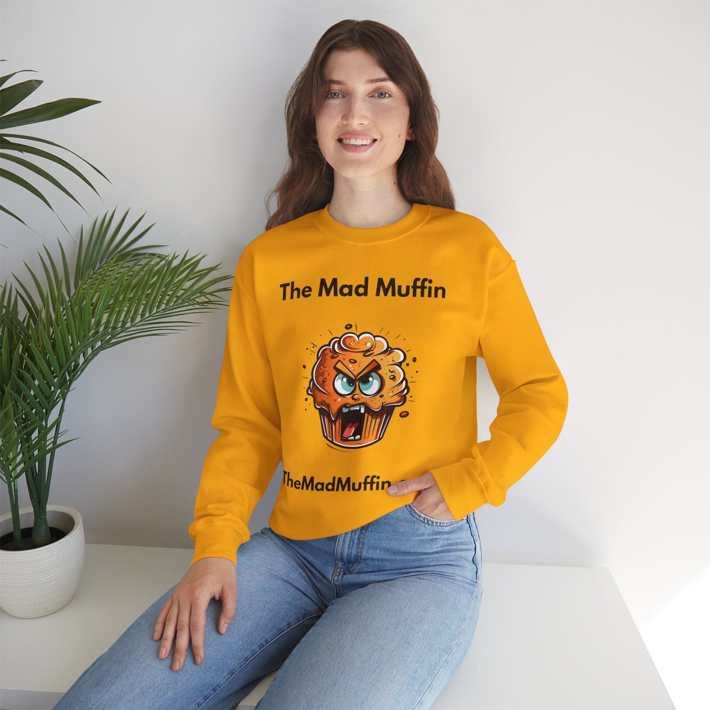 Funny Mad Muffin Unisex Sweatshirt | Unique Gift for Food Lovers