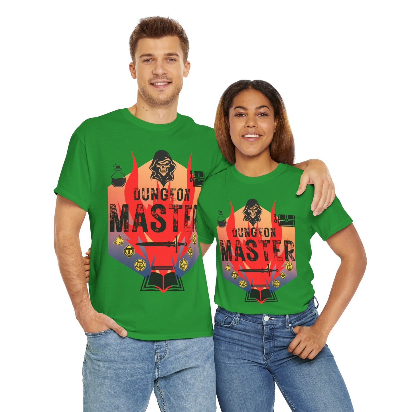 Dungeon Master Unisex 100% Heavy Cotton DND Tee Shirt - RPG, TTRPG, Roleplaying, Geek, Nerd