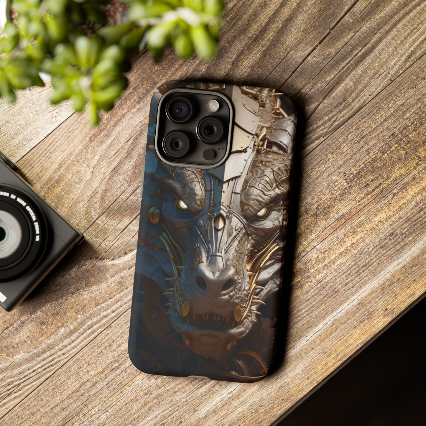 Hyper Realistic 3D Design Clockwork Dragon Phone Case - For Fantasy Lovers, D&D, RPG, TTRPG, Geek, Nerd