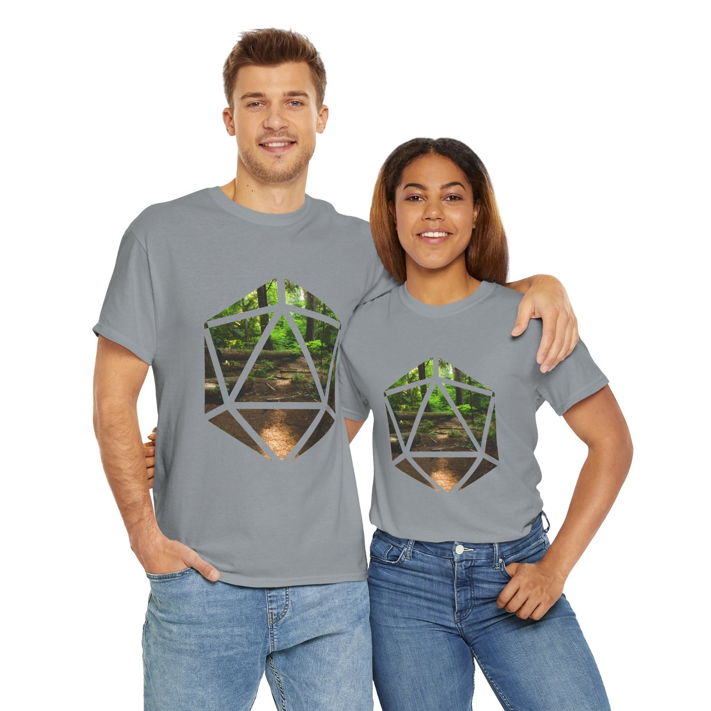 D20 Earth Element Nature-Inspired Graphic Tee | Adventure Shirt, Unisex Cotton Tee, Nature Lover Gift, Eco-Friendly Clothing, Casual Wear, DND, RPG, TTRPG, Geek, Nerd
