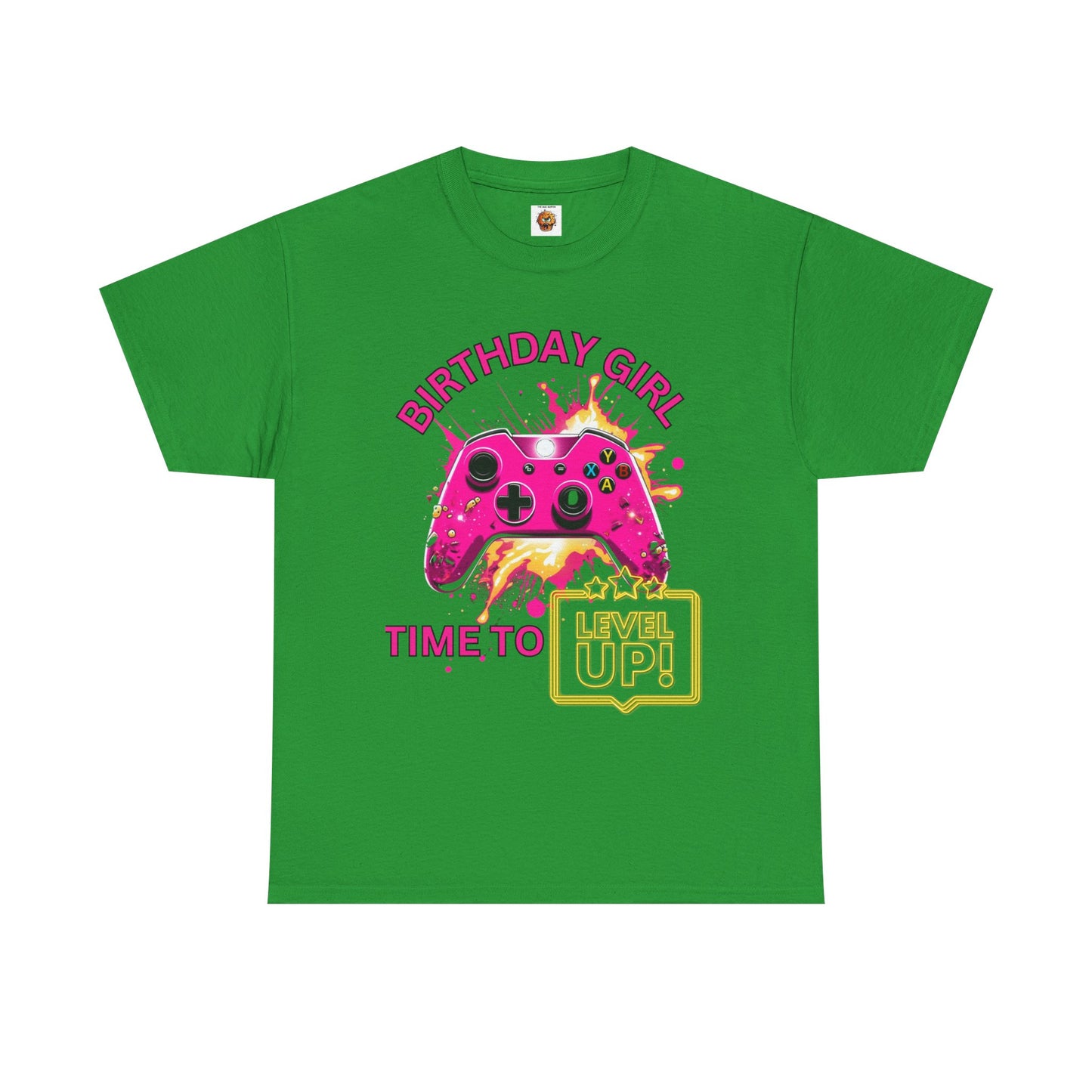 Happy Birthday Girl Gaming Tee Shirt T-Shirt - Time to Level Up, Gamer, Gaming, Video Games, Great For Gamer Girls, Women, Ladies, Geek, Nerd