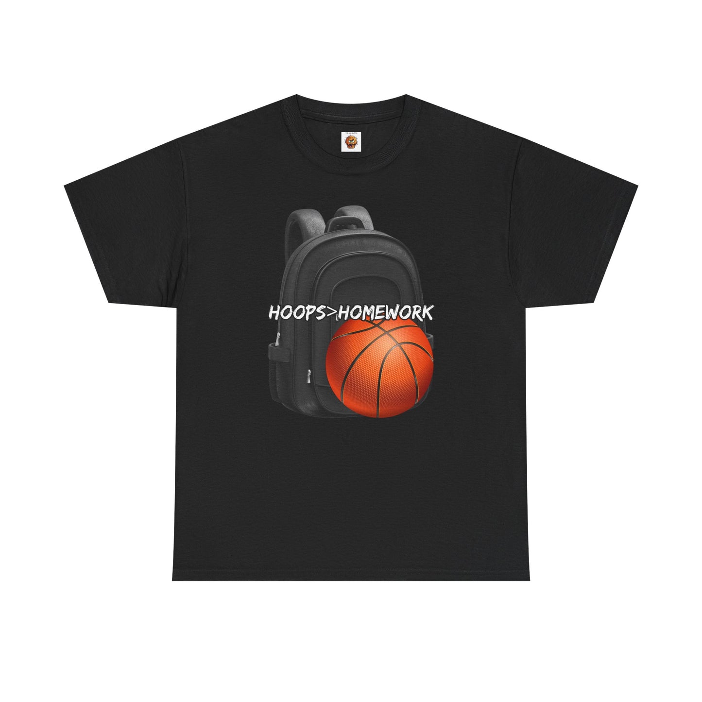 Basketball Tee: Hoops Over Homework, Unisex Cotton Shirt for Sports Lovers, Perfect for Students, Birthday Gift, Game Day Wear
