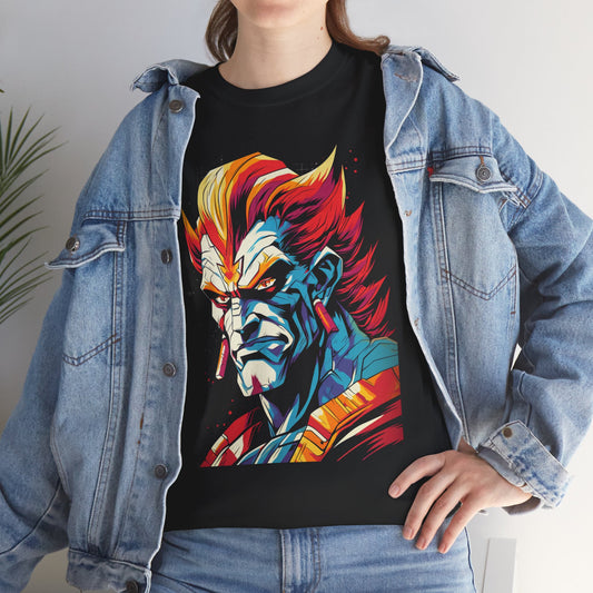 Shonen Anime Villain 001 Bold Graphic Unisex Tee Shirt T-Shirt - Retro Superhero Design, Weeb, Otaku, Geek, Nerd