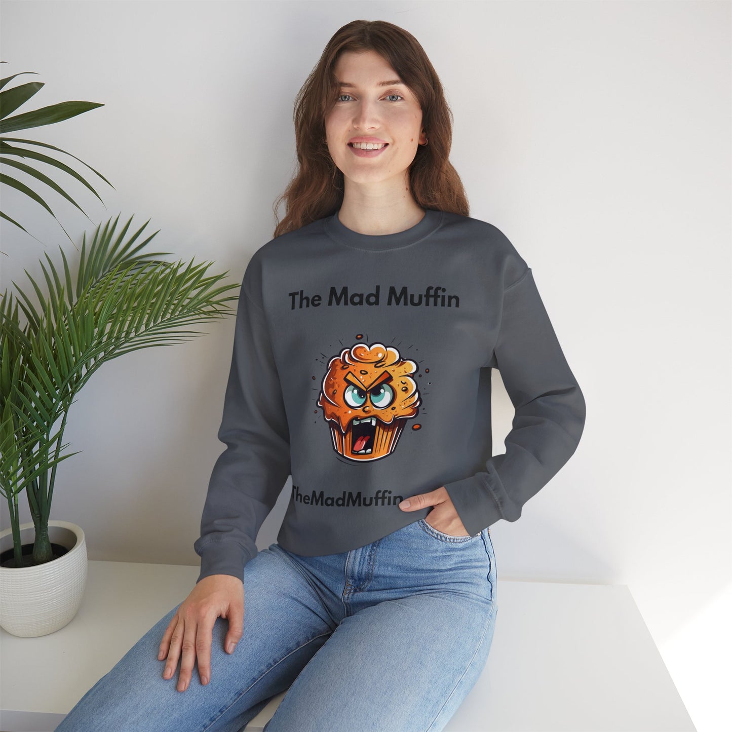 Funny Mad Muffin Unisex Sweatshirt | Unique Gift for Food Lovers