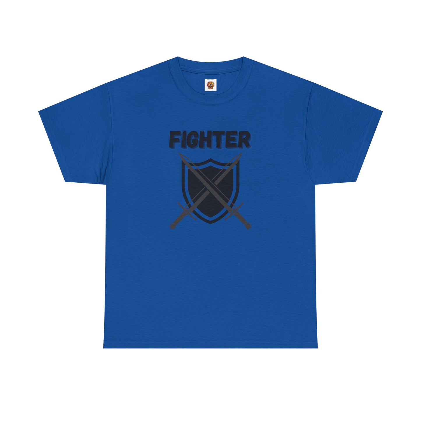 Fighter Icon Symbol Dungeons and Dragons DND Unisex Heavy Cotton Tee Shirt T-Shirt - RPG, TTRPG, Roleplaying, Geek, Nerd