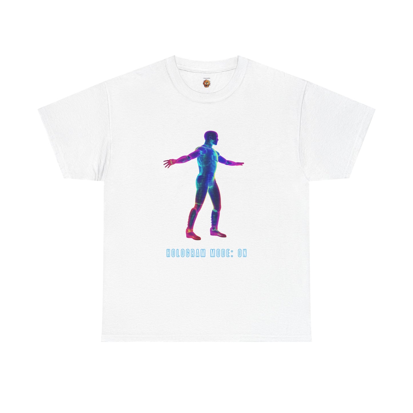 3D Futuristic Hologram Tee Shirt - Unisex Heavy Cotton T-Shirt, Retro Graphic Tee, Unique Gift, Sci-Fi Outfits, Geek, Nerd