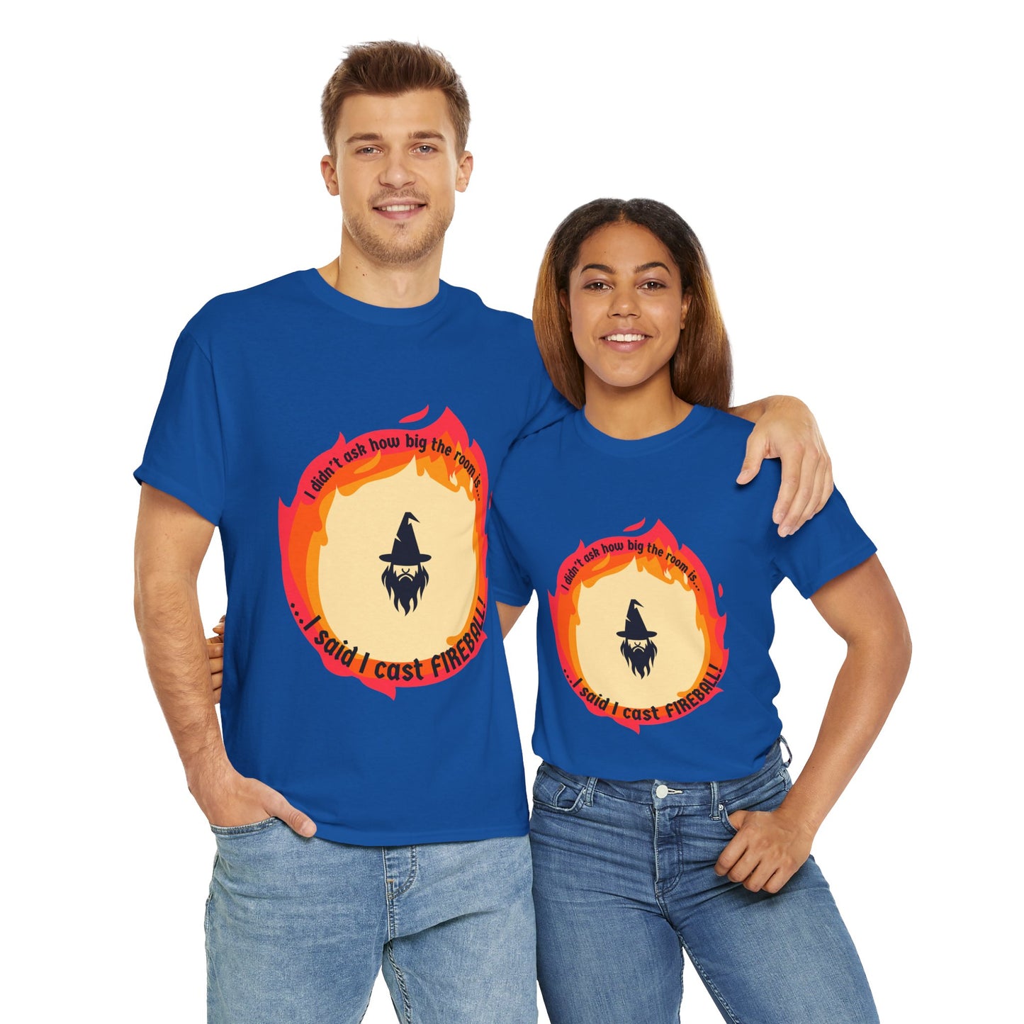 Dungeons and Dragons Unisex Heavy Cotton Tee - "I Said I Cast Fireball" Funny Wizard T-Shirt, DND, RPG, TTRPG, Geek Nerd