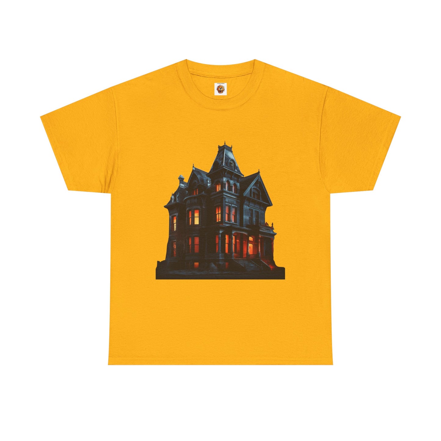 Haunted Victorian House And Loving It Graphic Tee Shirt T-Shirt - Unisex Heavy Cotton, Horror, Scary, Halloween, Gothic, Geek, Nerd