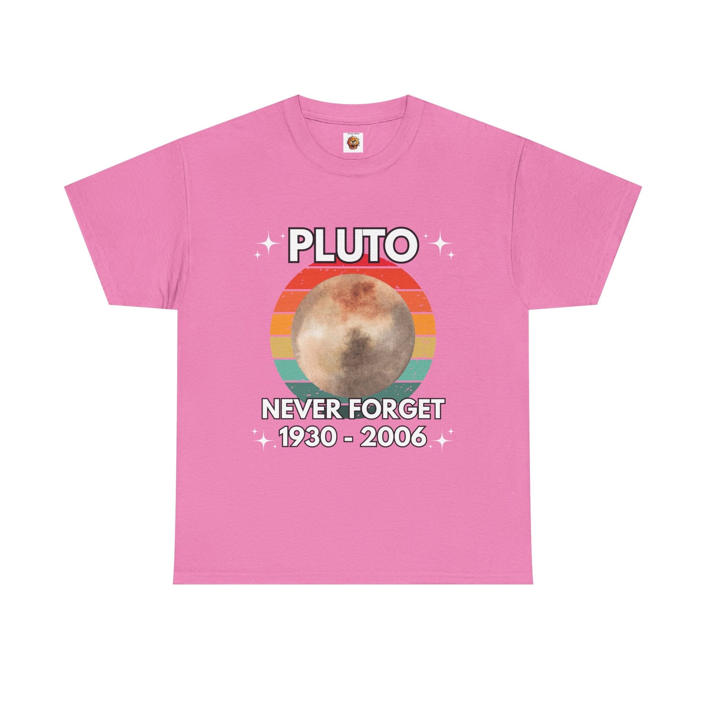 Retro Pluto Tee Shirt - "Never Forget 1930-2006" - Unisex Heavy Cotton T-Shirt, Vintage, Geek, Nerd, Space, Science, Solar System