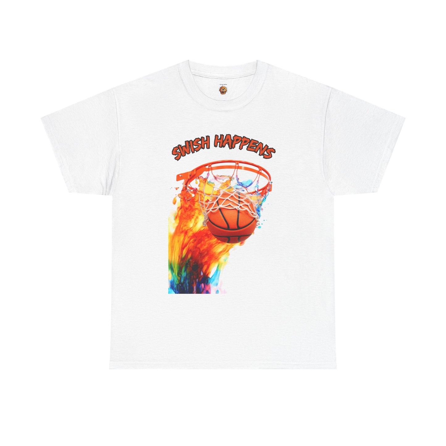 Nothing But Net Colorful Basketball Tee - 'Swish Happens' Unisex Shirt, Sportswear, Gift for Athletes, Casual Outfit, Game Day Apparel, Hoops