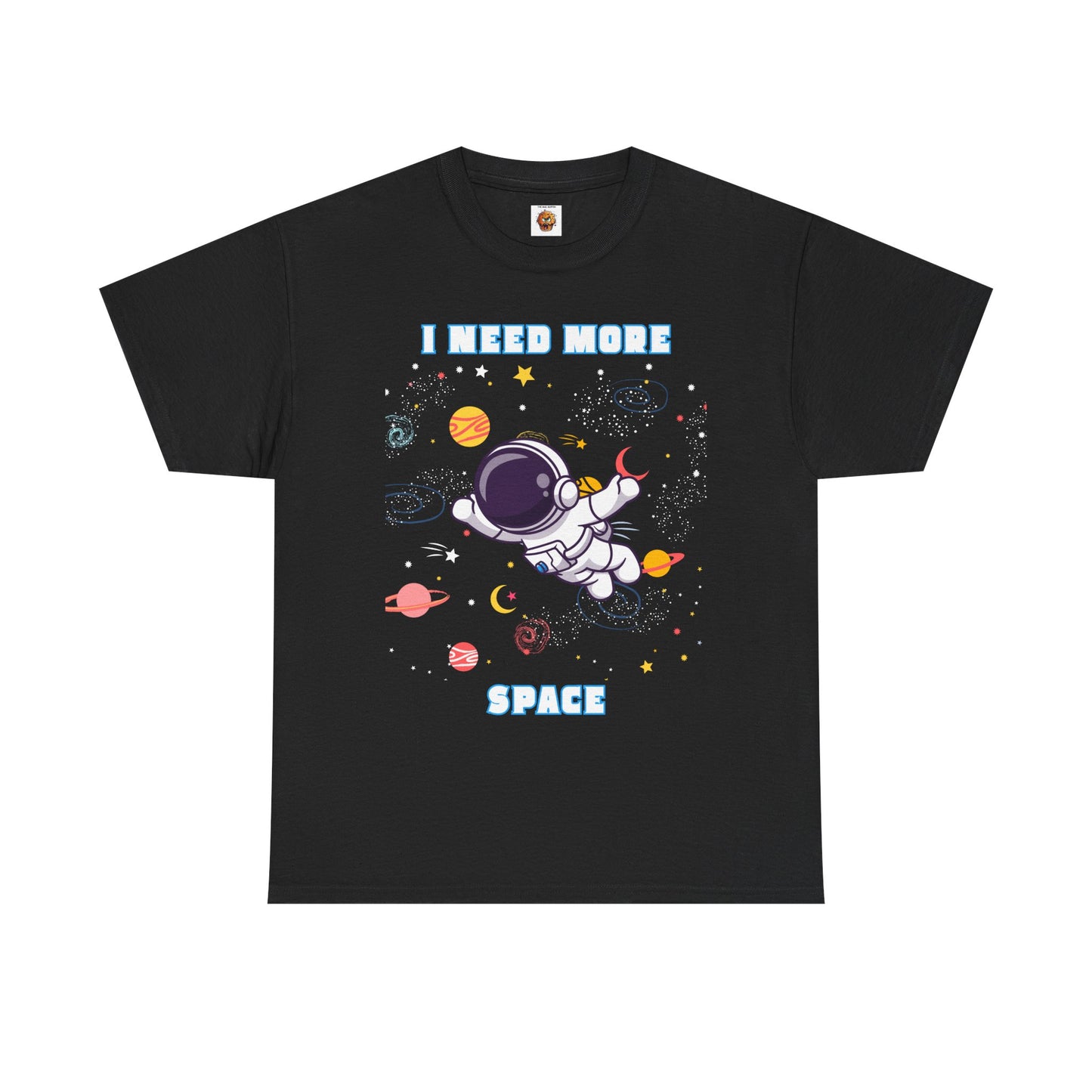 I Need More Space Unisex Heavy Cotton Tee - Fun Astronaut Graphic T-Shirt for Space Lovers, Science, Tech, Geek, Nerd