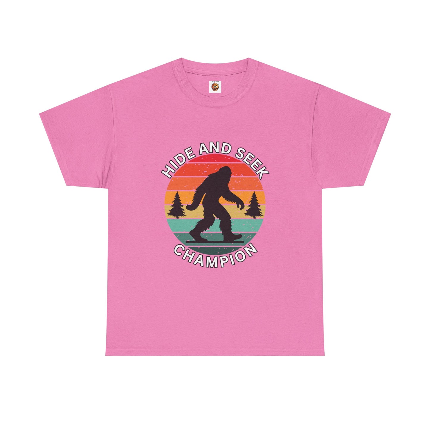 Funny Bigfoot Sasquatch Hide and Seek Champion Tee, Fun Graphic T-Shirt for Nature Lovers, Gift for Outdoorsy Friends, Unisex Casual Top, Adventure Apparel, Cryptid, Geek, Nerd