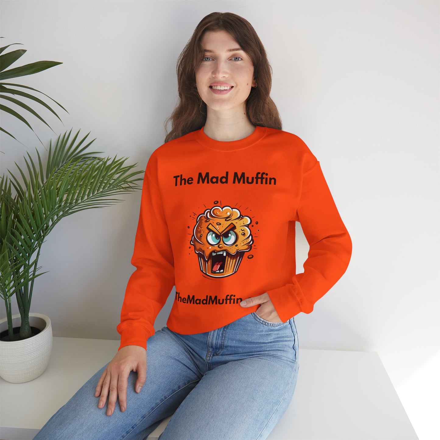 Funny Mad Muffin Unisex Sweatshirt | Unique Gift for Food Lovers