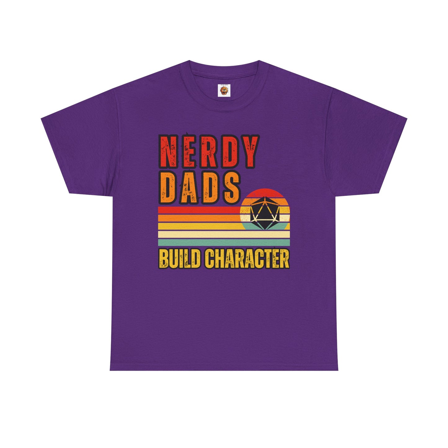 Funny 'Nerdy Dads Build Character' Tee - Perfect Gift for Father's Day, Casual Days, Parenting Humor, Unisex Cotton Shirt, Family Fun, Father, Dad, DND, RPG, TTRPG, Geek, Nerd