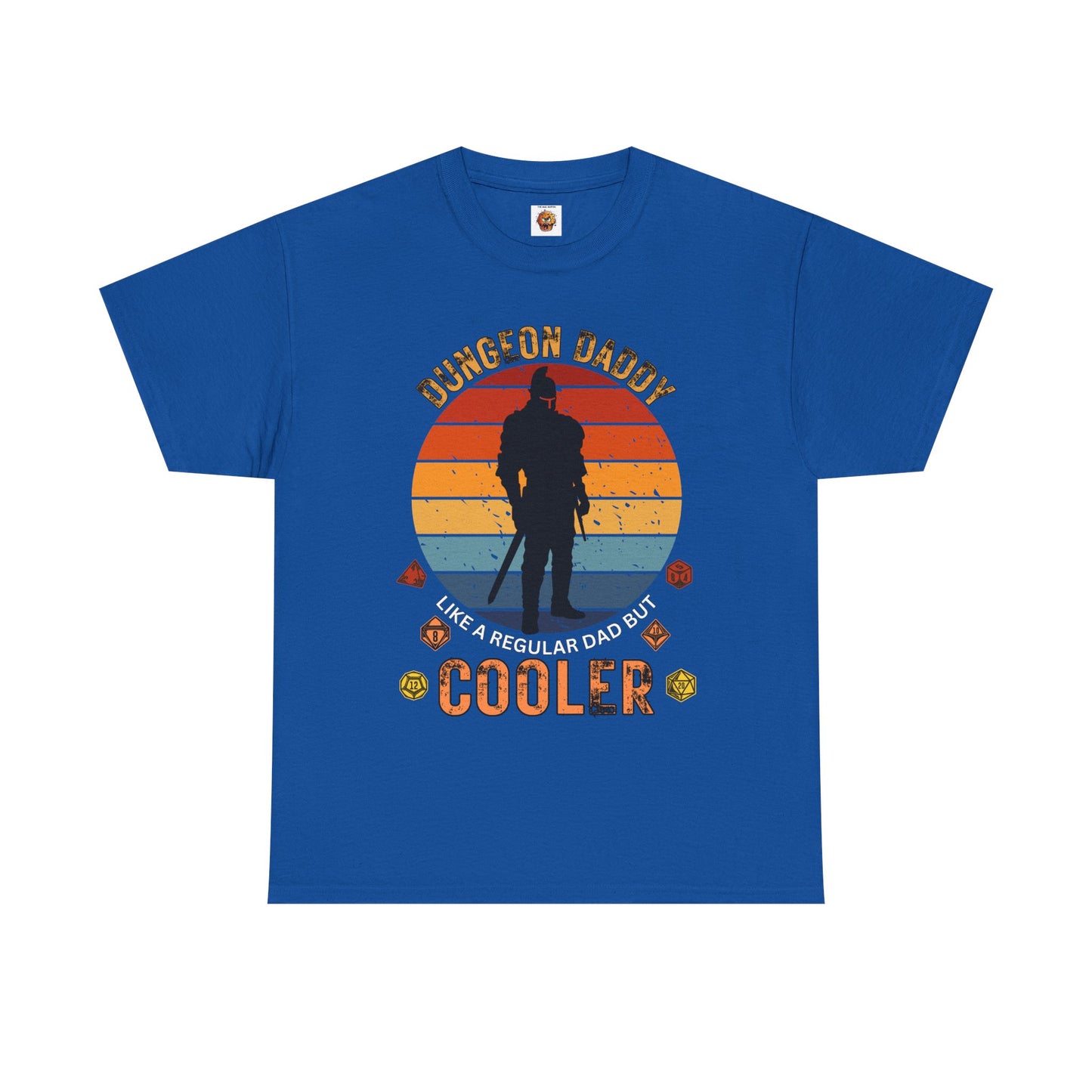 Dungeon Daddy Dungeons and Dragons DND Unisex Heavy Cotton Tee Shirt T-Shirt - Perfect for Dads, RPG, TTRPG, Roleplaying, Geek, Nerd