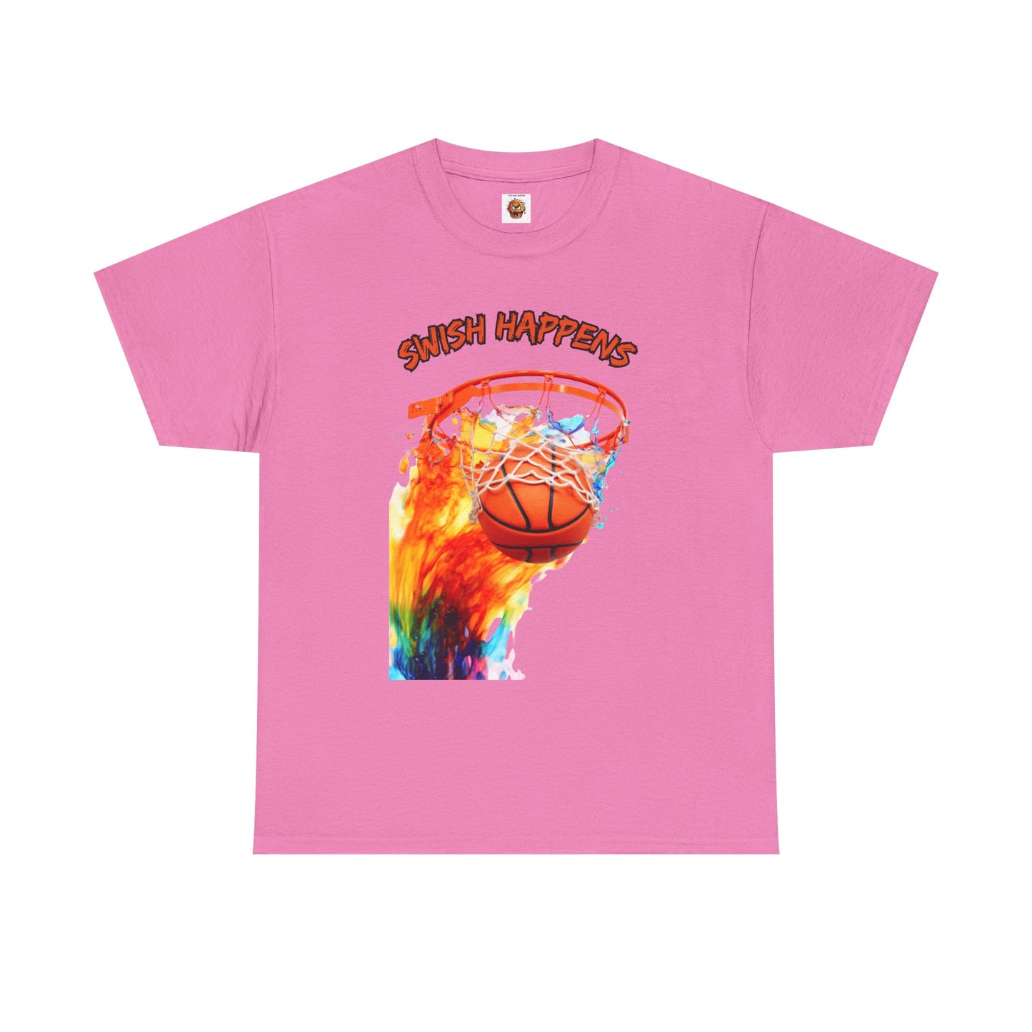 Nothing But Net Colorful Basketball Tee - 'Swish Happens' Unisex Shirt, Sportswear, Gift for Athletes, Casual Outfit, Game Day Apparel, Hoops